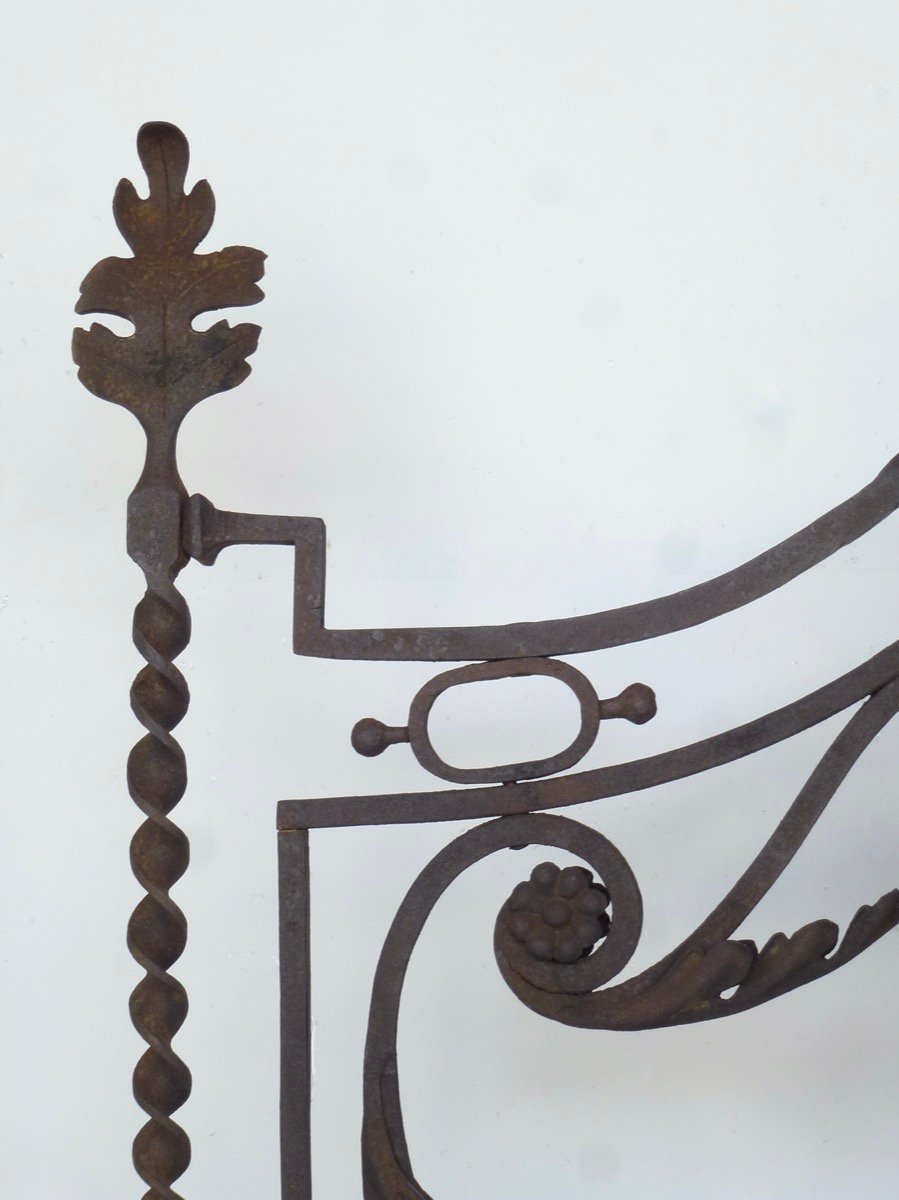 19th-century Wrought-iron Portable Screen-photo-3