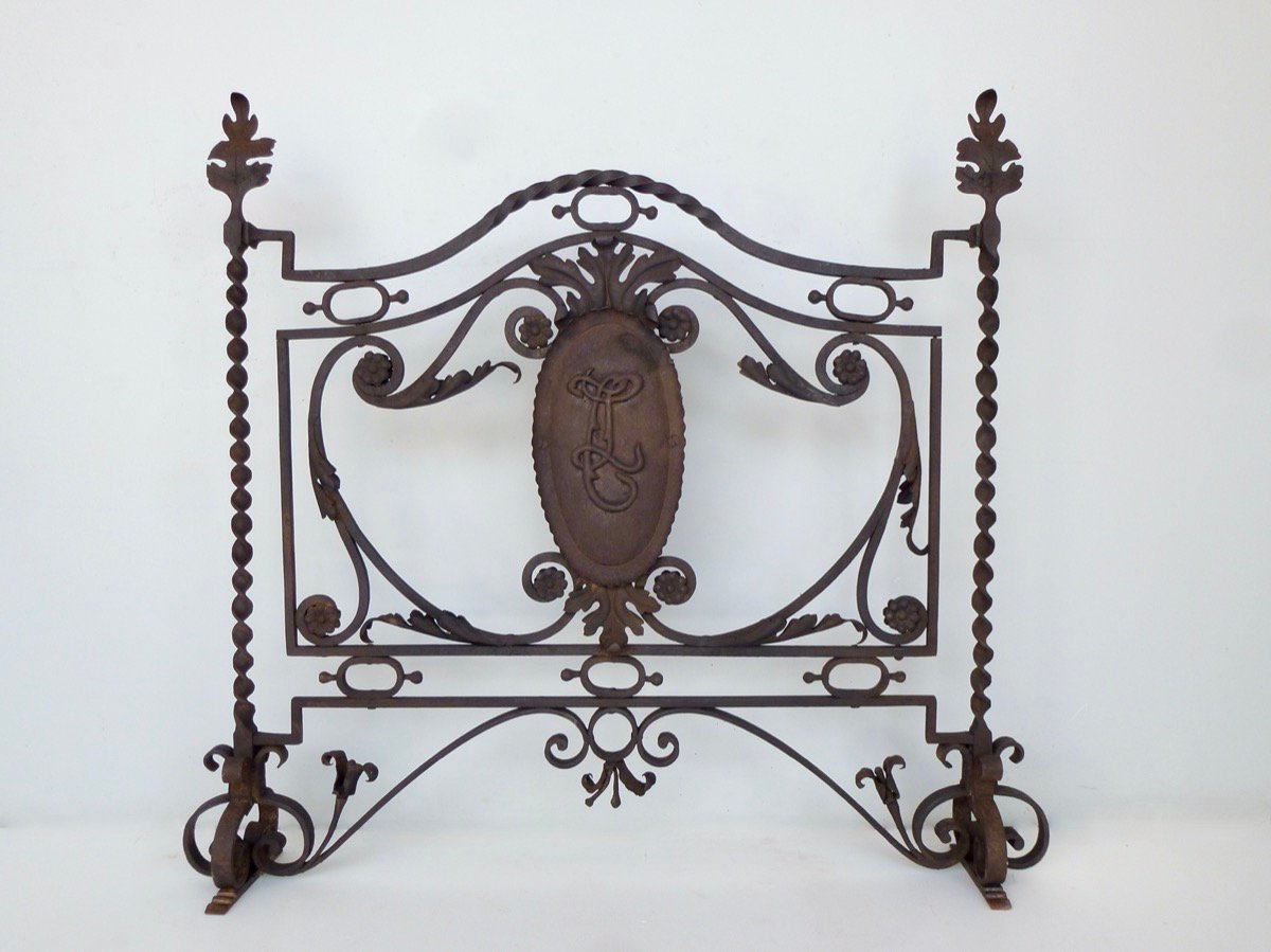 19th-century Wrought-iron Portable Screen