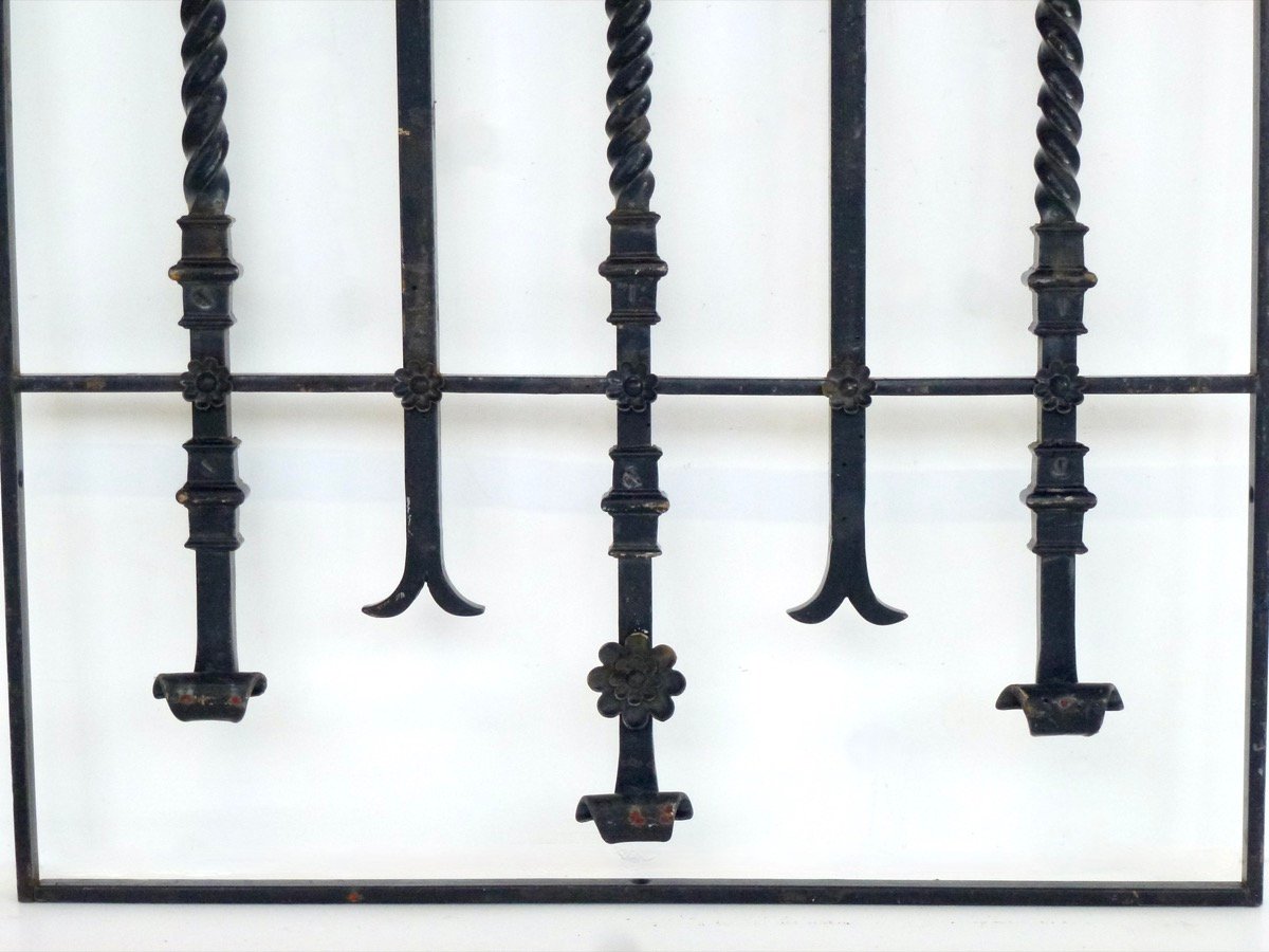 Grille de défense de porte vitrée en fer forgé-photo-3