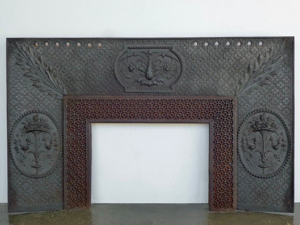 Cast-iron Insert For A Marble Fireplace