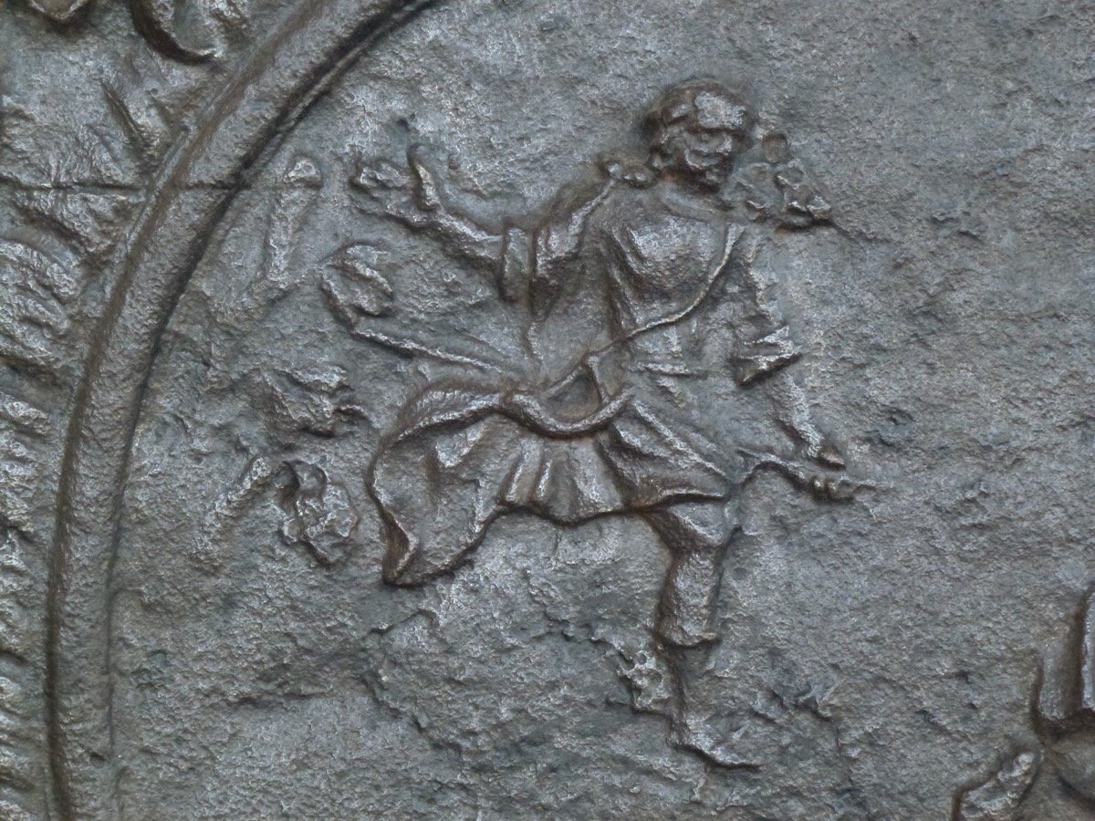 Fireplace Plaque Depicting Arethusa Being Pursued By The River Alpheus (99 Cm X 79 Cm)-photo-3