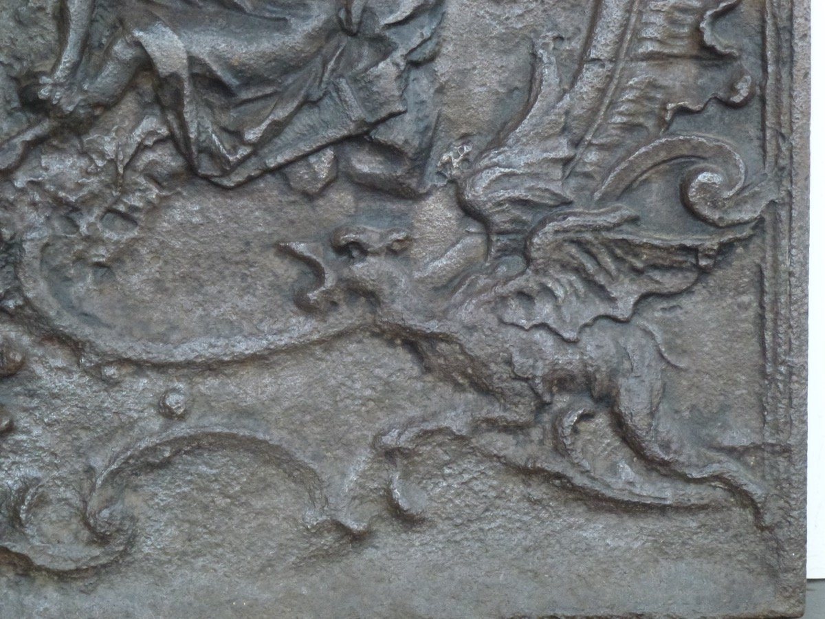 Fireplace Plaque Depicting Arethusa Being Pursued By The River Alpheus (99 Cm X 79 Cm)-photo-1