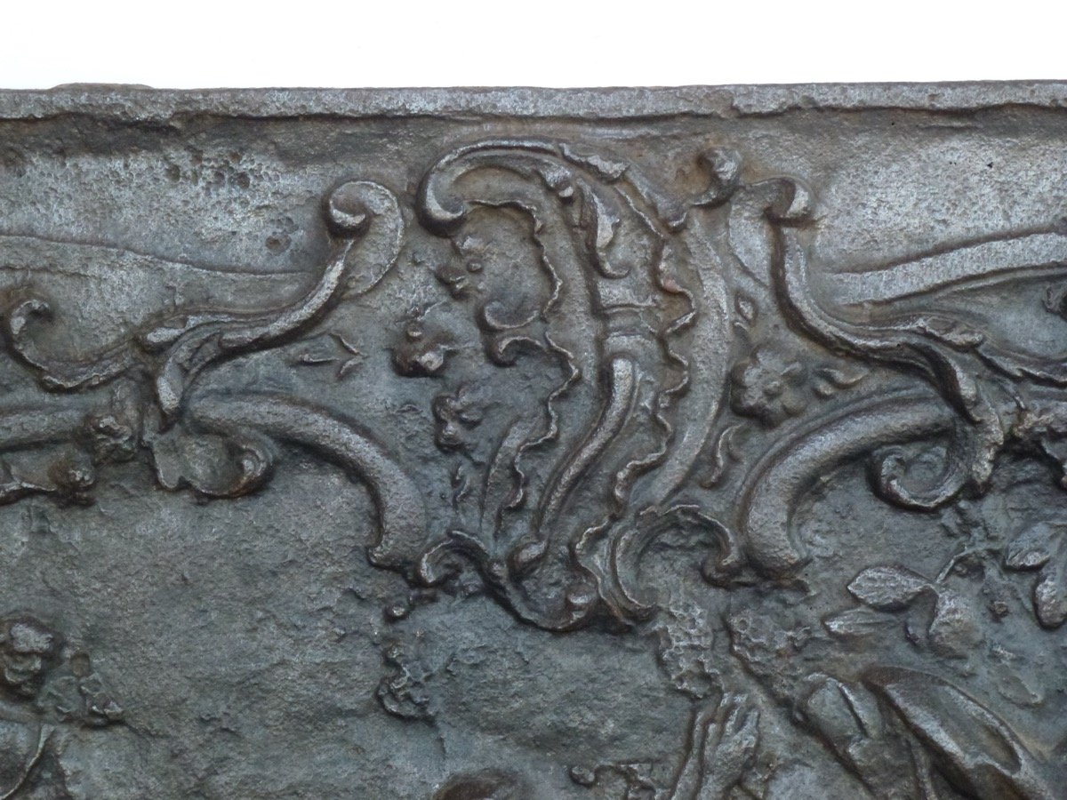 Fireplace Plaque Depicting Arethusa Being Pursued By The River Alpheus (99 Cm X 79 Cm)-photo-2