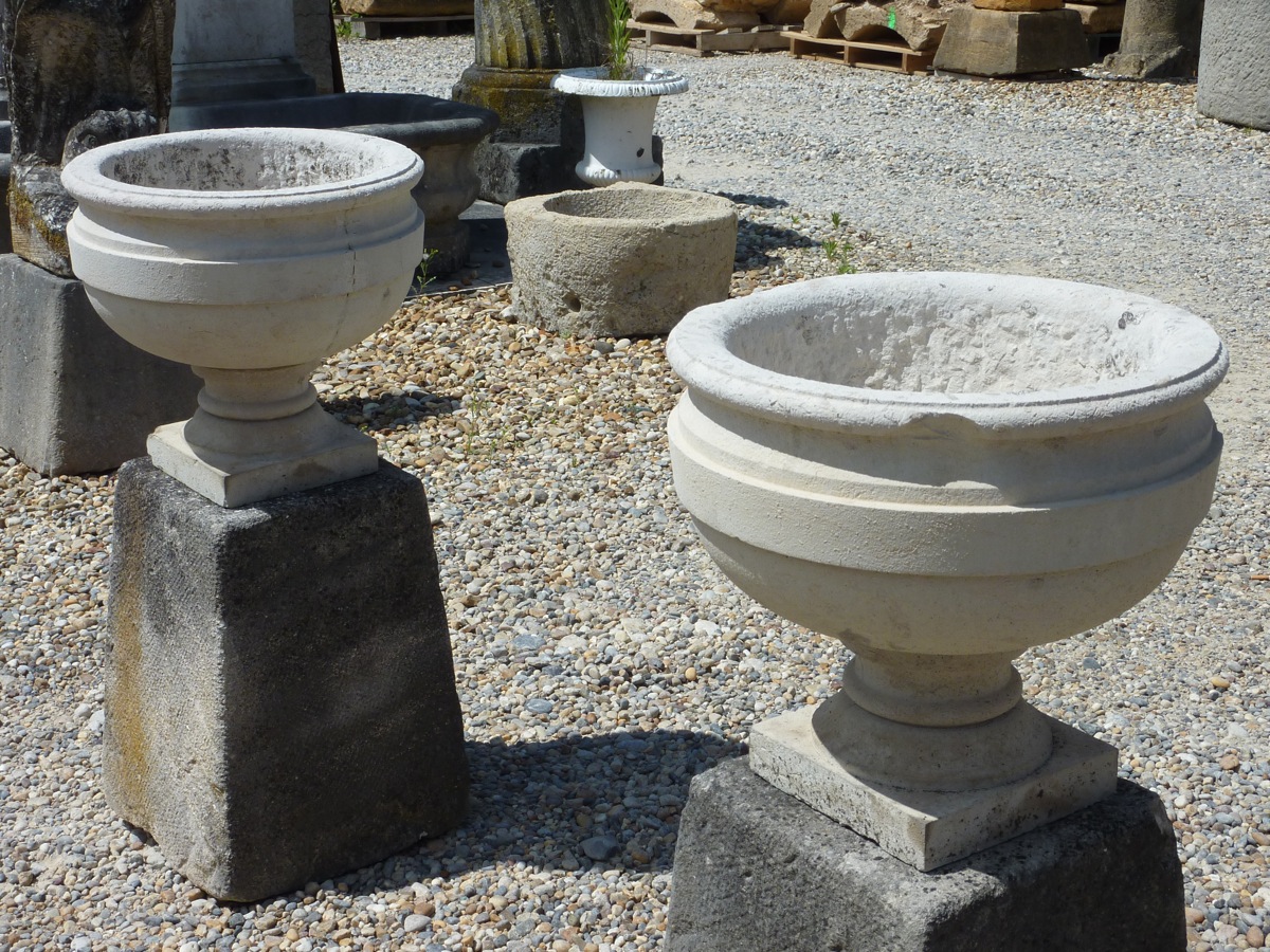 Pair Of Vases Stone-photo-2