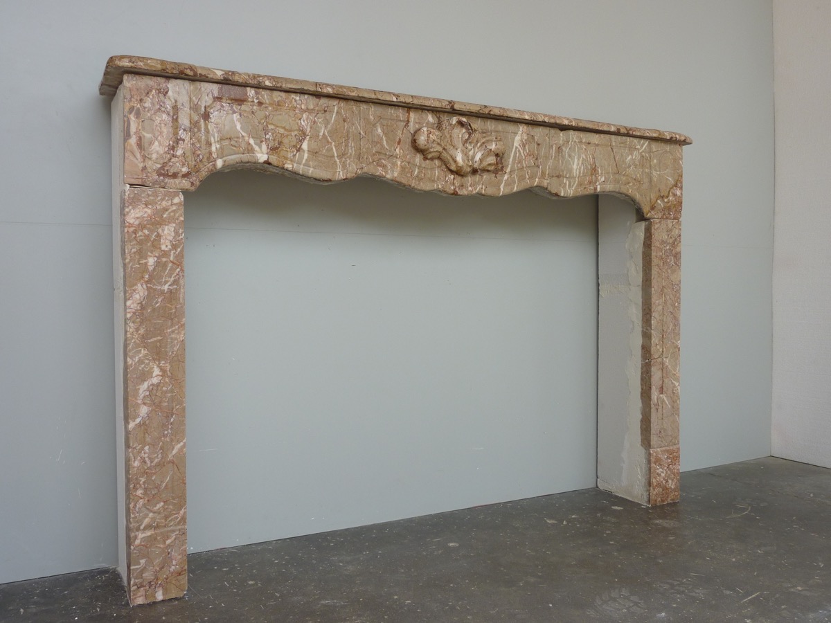 Louis XV Fireplace In Trets Marble-photo-2