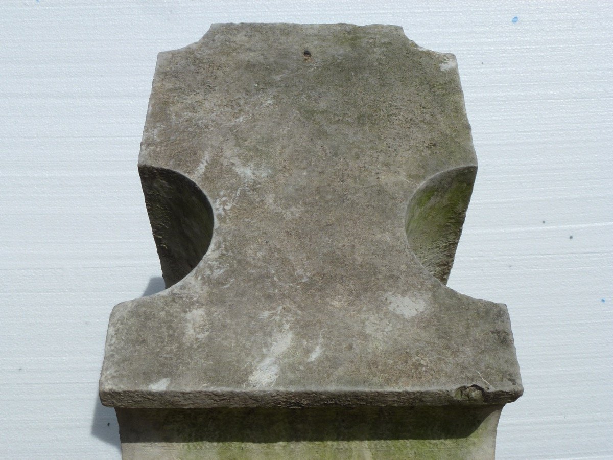 Sundial Or Gnomonic Block In XIXth Century Stone-photo-2