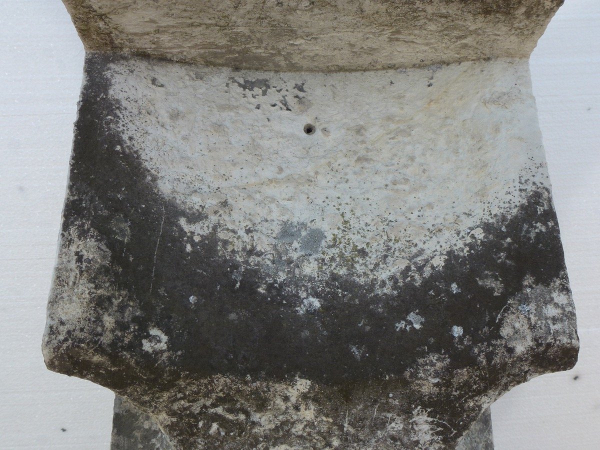 Cadran solaire ou bloc gnomonique en pierre XIXéme S.-photo-4