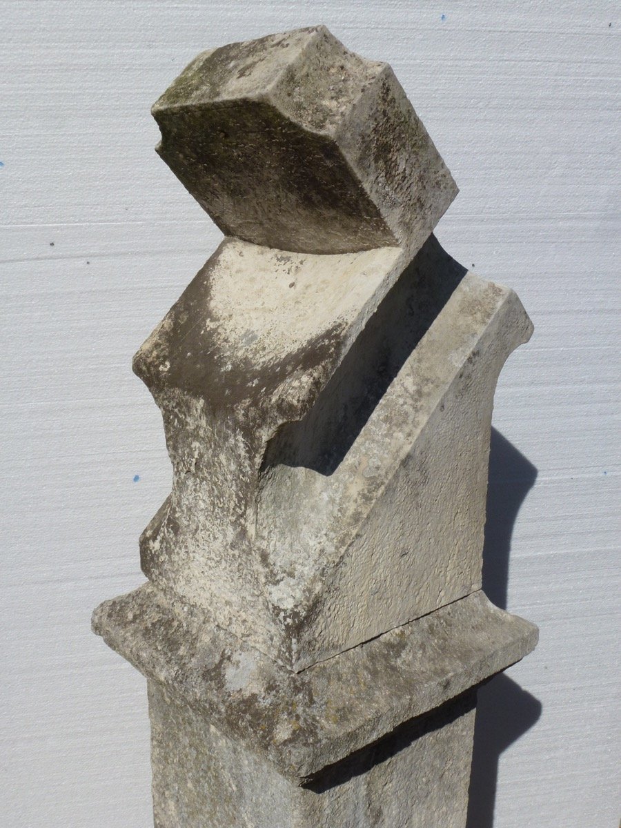 Sundial Or Gnomonic Block In XIXth Century Stone-photo-6