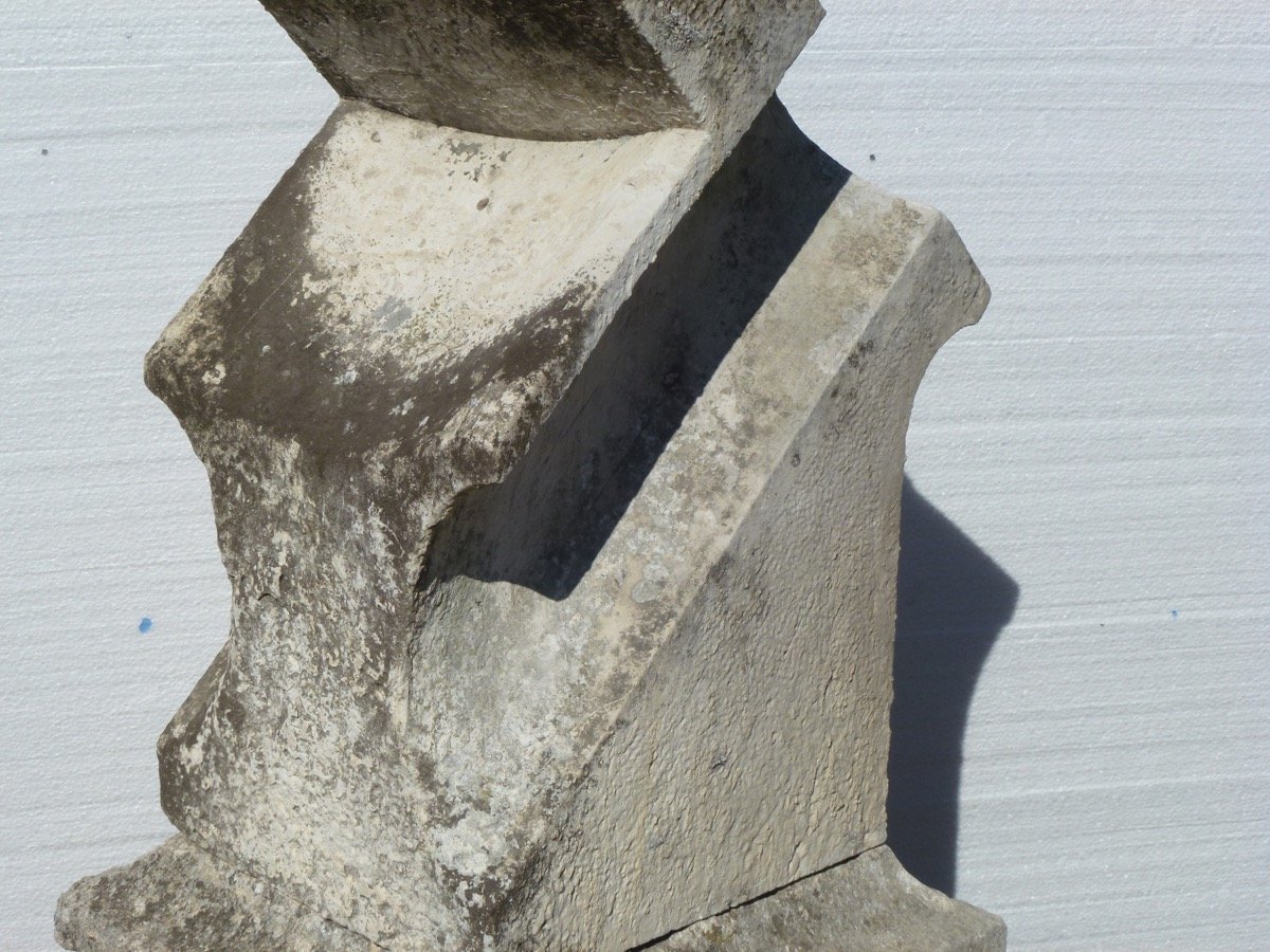Cadran solaire ou bloc gnomonique en pierre XIXéme S.-photo-7