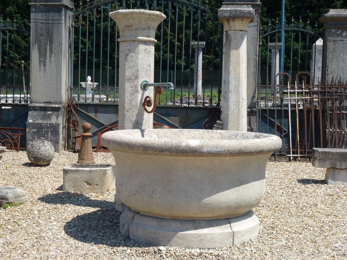 Stone Fountain From The Castle Of Sermezy