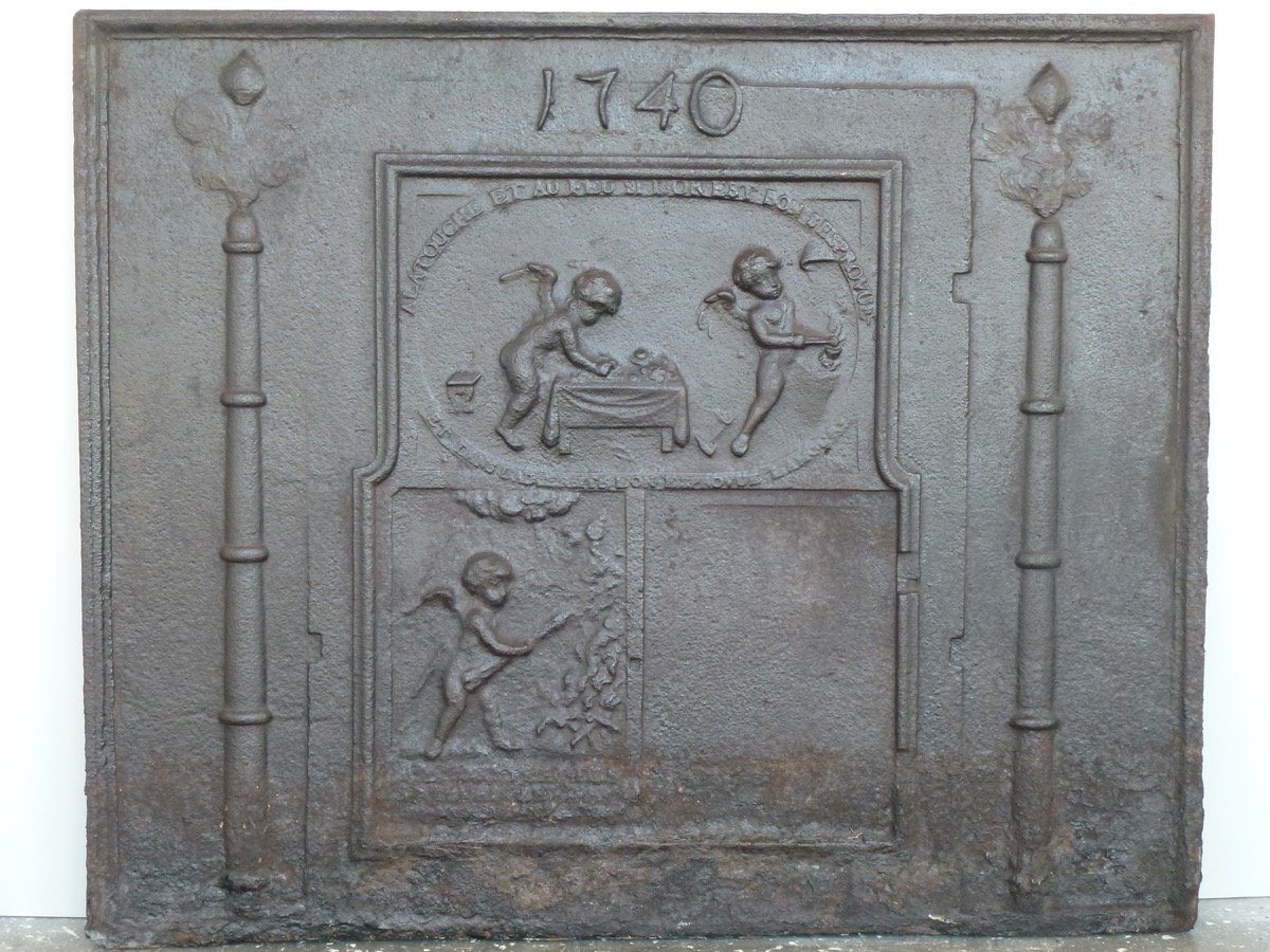 Chimney Plate With Cherubs At Lights 1740 