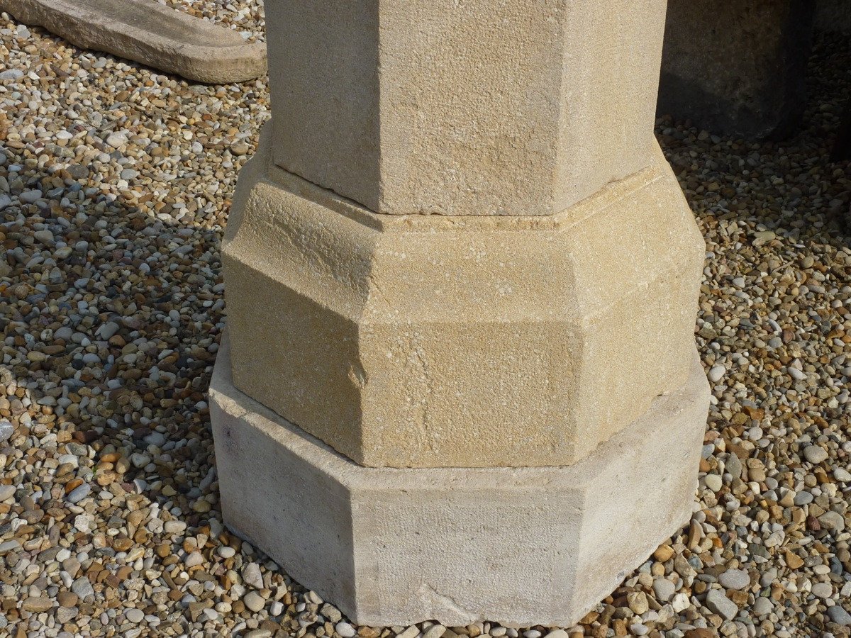 Piédestal en pierre de Bourgogne-photo-3