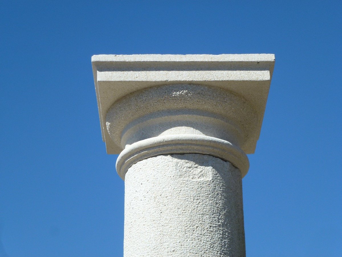 Pair Of Doric Style Composite Stone Columns-photo-4