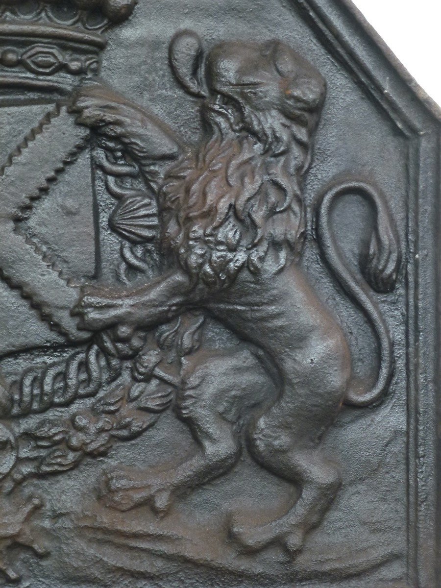Fireplace Plate With The Arms Of René III De Froulay-photo-2