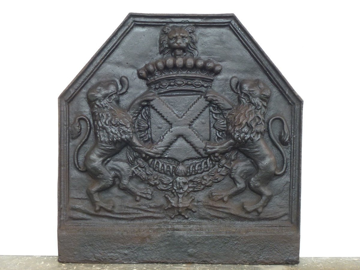 Fireplace Plate With The Arms Of René III De Froulay