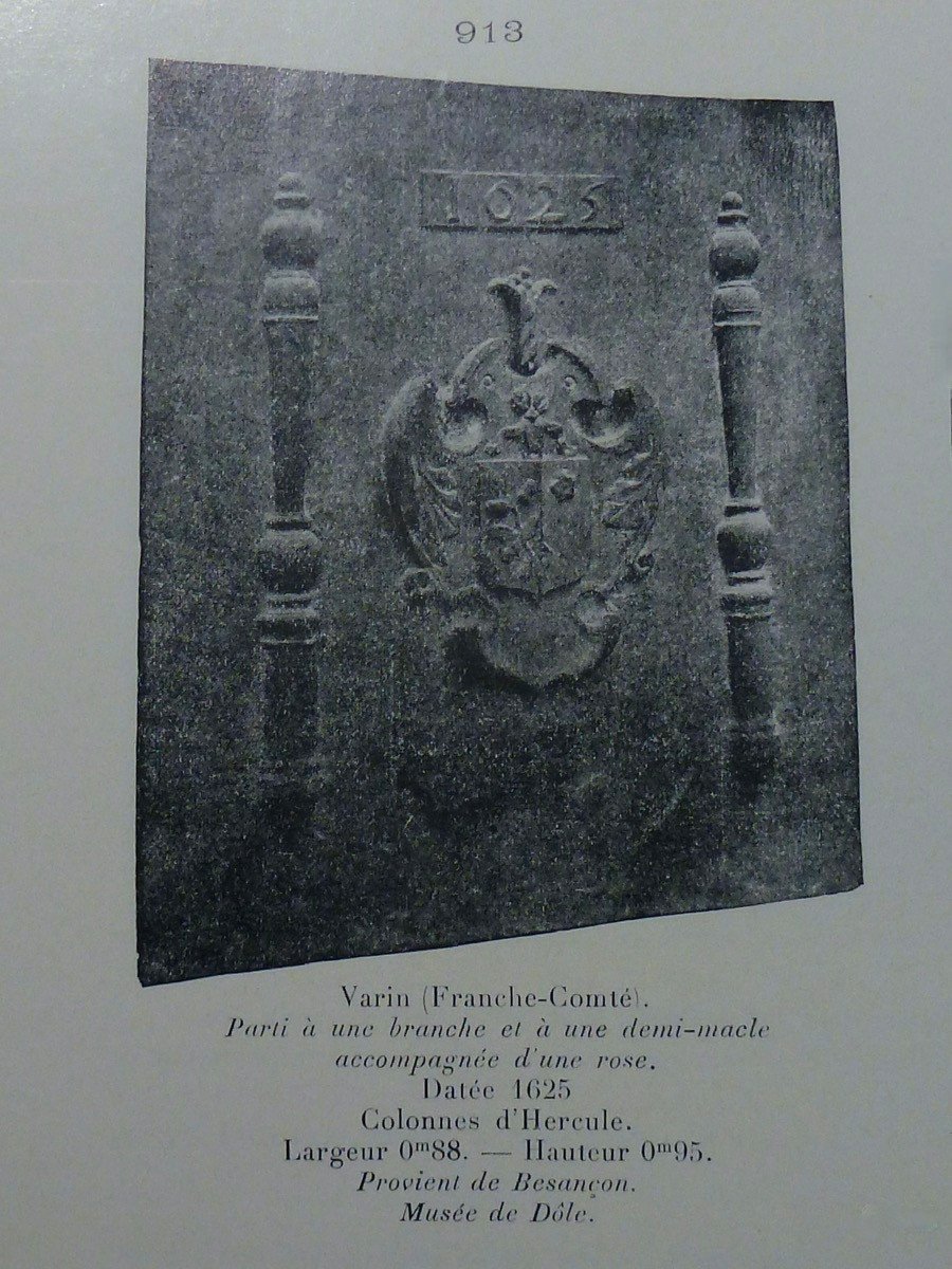 Important Fireplace Plate Dated 1626 (120 X 112 Cm)-photo-2