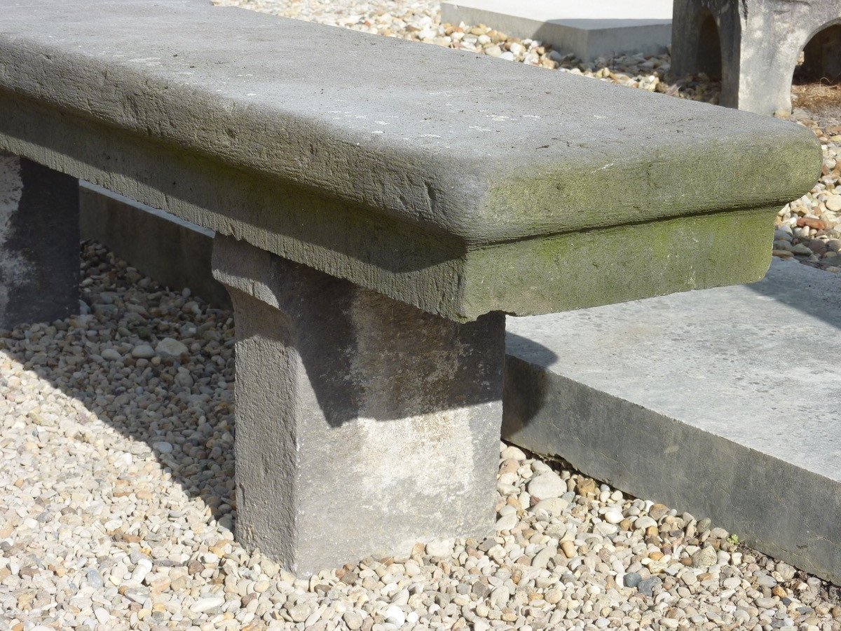 Double-sided Lava Stone Bench-photo-3
