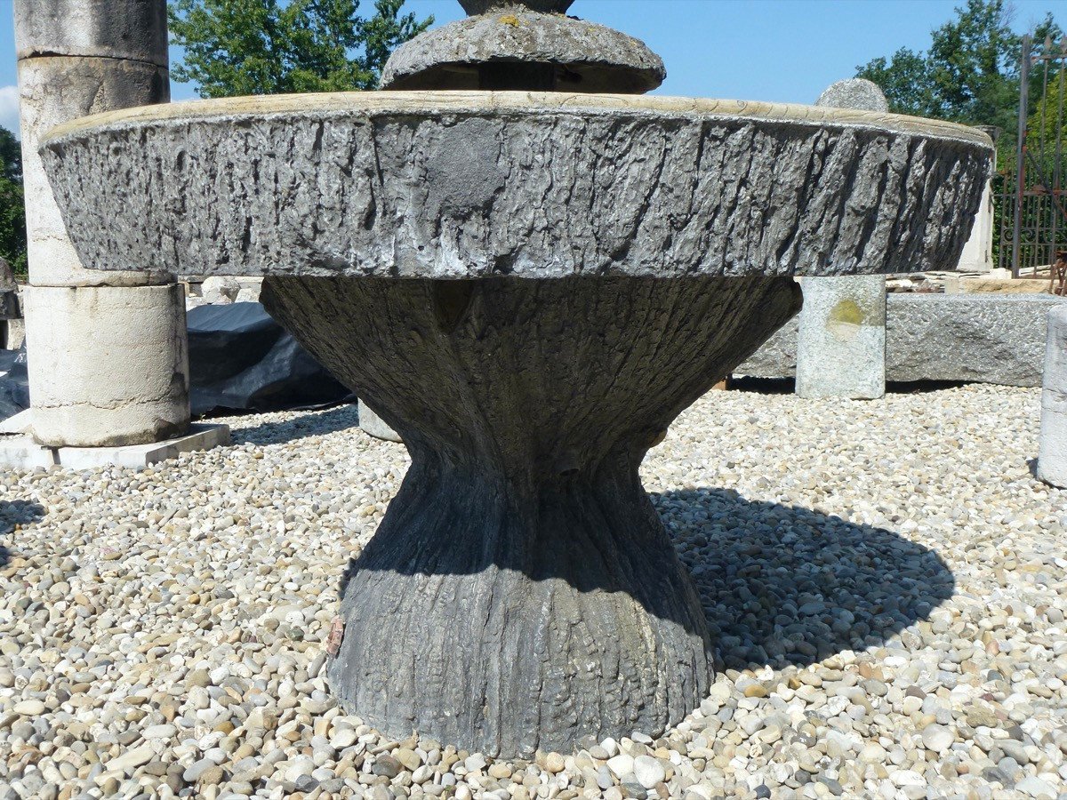 fontaine en faux bois, traité dans le goût du rocaillage-photo-1