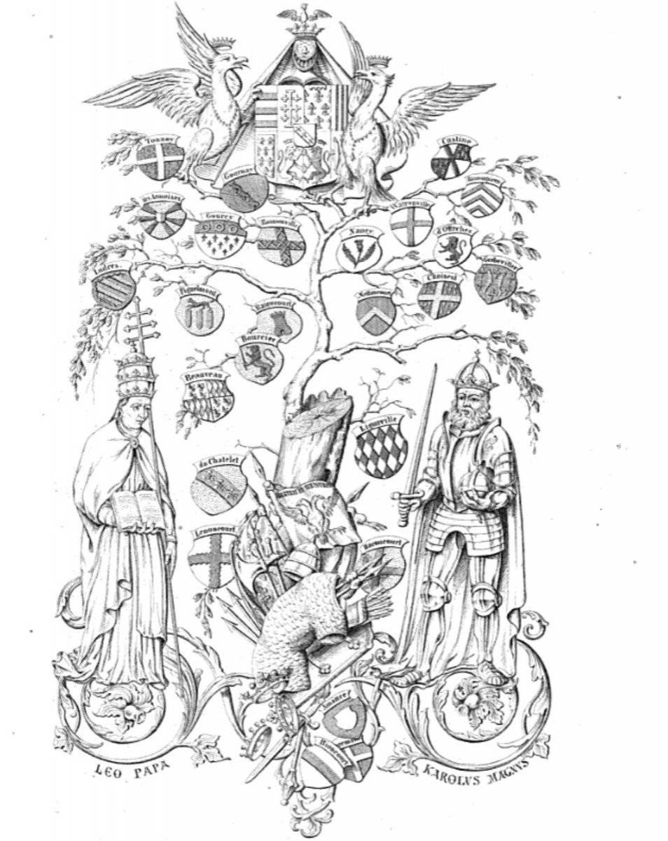 Fireback With The Arms Of François Des Salles And Cl De Ficquelmont (86x80 Cm)-photo-7