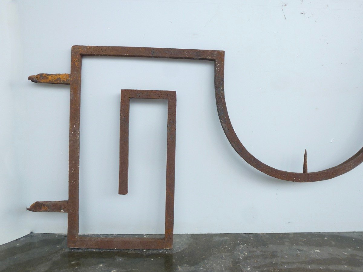 Pair Of Large Wrought Iron Consoles Dating From The Eighteenth Century-photo-4