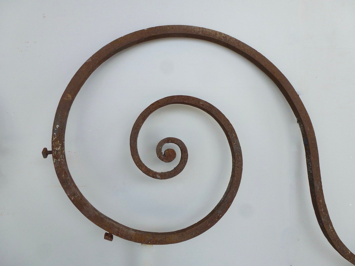 Pair Of Large Wrought Iron Consoles Dating From The Eighteenth Century-photo-2