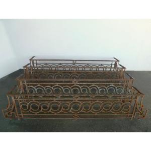 Six Wrought Iron Window Railings