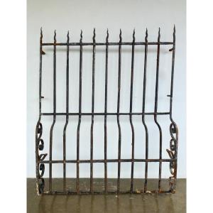 Curved Wrought Iron Window Defense Grille Executed In The 17th Century