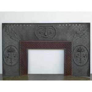 Cast-iron Insert For A Marble Fireplace