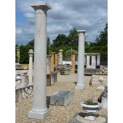 Paire de colonne en pierre dure datant du XIXéme siècle