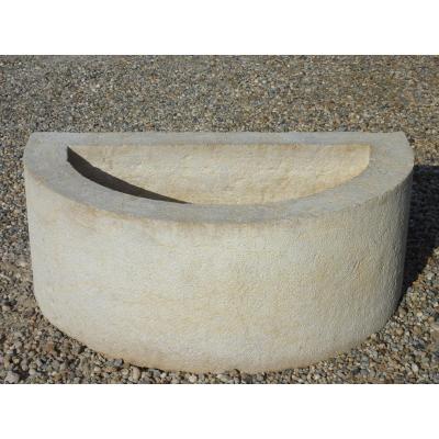 Fountain Basin Made Of Stone Carved In The XIXth Century.