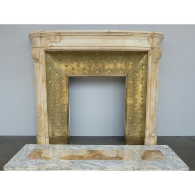 Louis XVI Style Onyx Fireplace