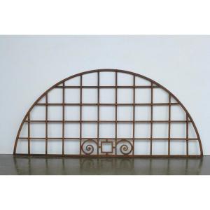 Art Deco Period Arched Railing In Wrought Iron