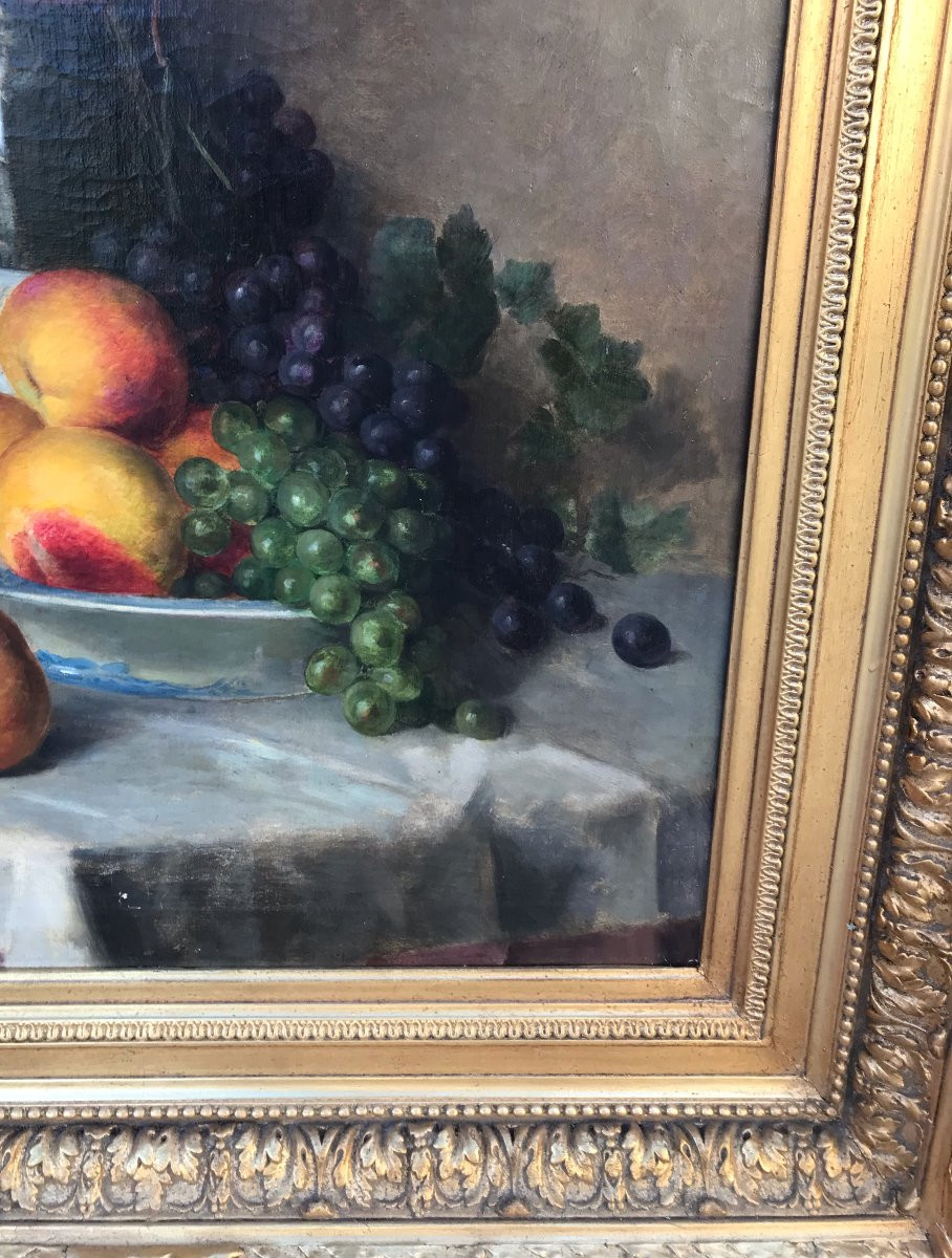 Fanny Laumans (19th Century) - Still Life With Champagne-photo-5