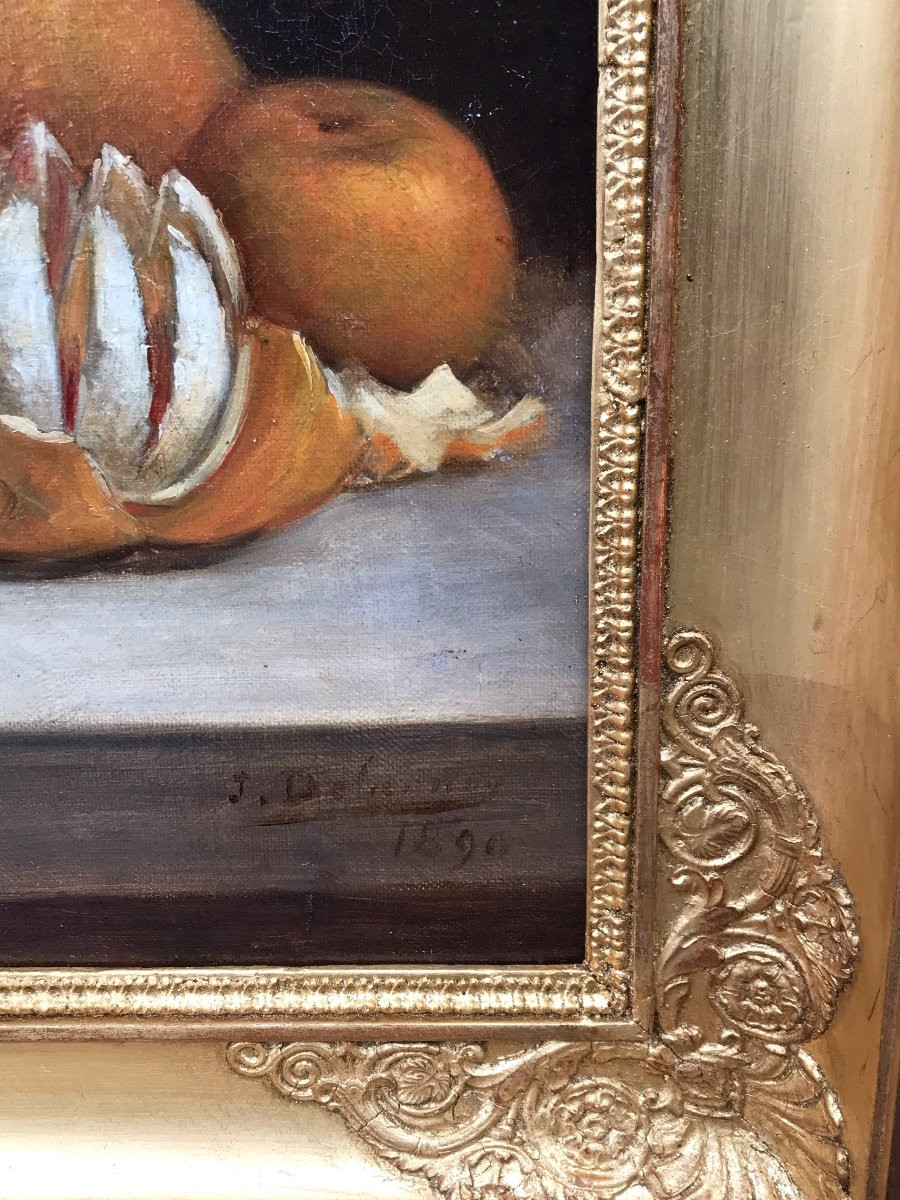 Jacques Delanoy (1820-1890) - Still Life With Fruit-photo-4