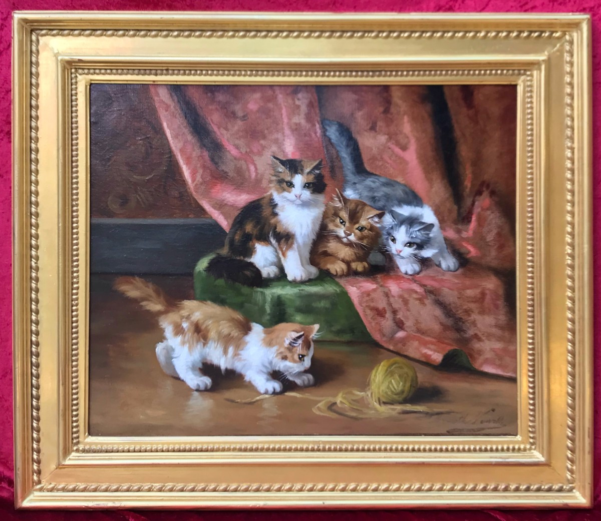 Alfred BRUNEL NEUVILLE (1852-1941) - quatre Chatons