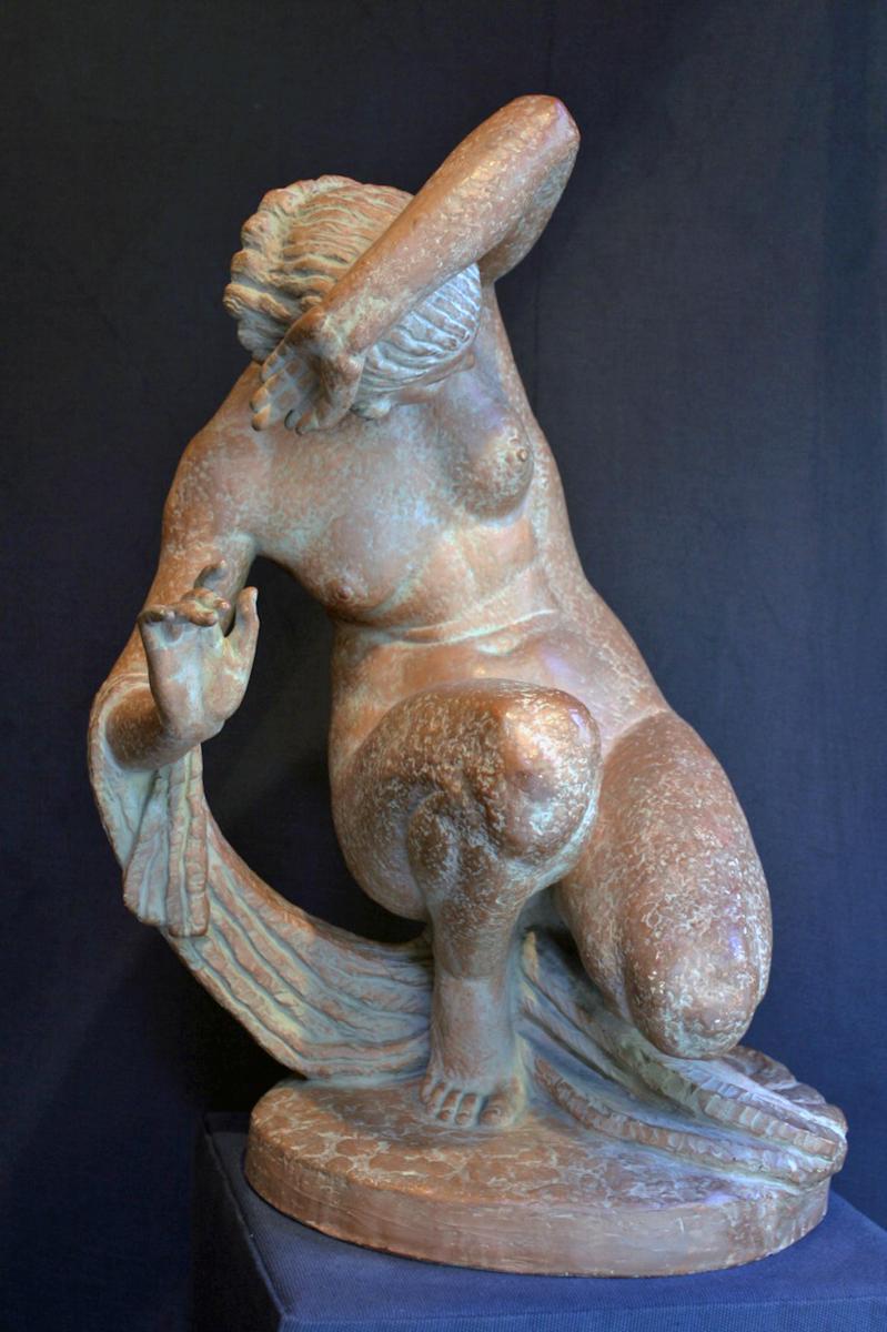 Sculpture Terracotta From Marcel Bouraine (1886-1948)-photo-3