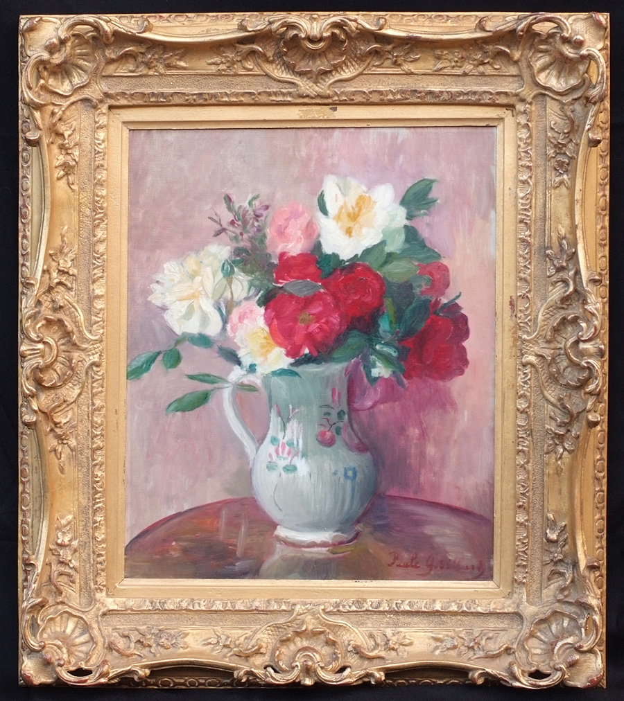 Bunch Of Flowers, Post-impressionist Painting Circa 1930