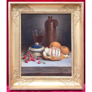 Jacques Delanoy (1820-1890) - Still Life With Fruit