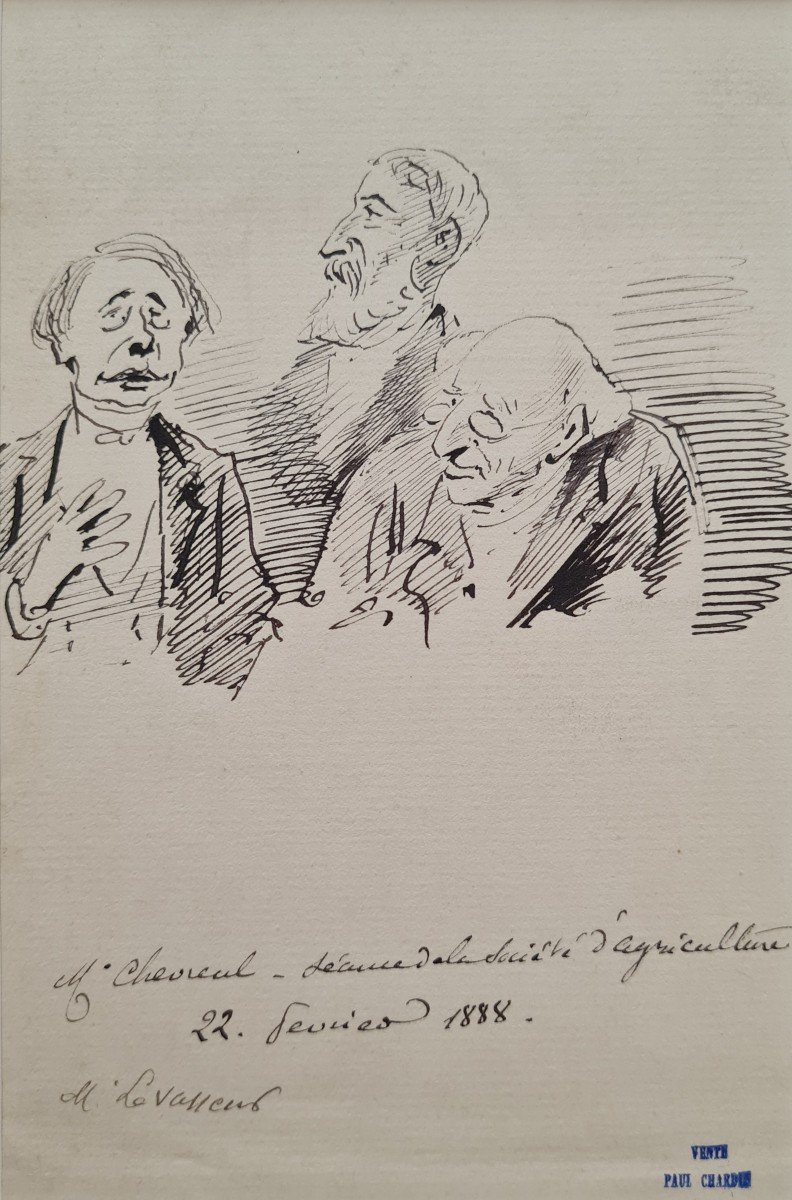 Paul-louis-léger Chardin (1833 – 1917) - Set Of Caricatures-photo-2