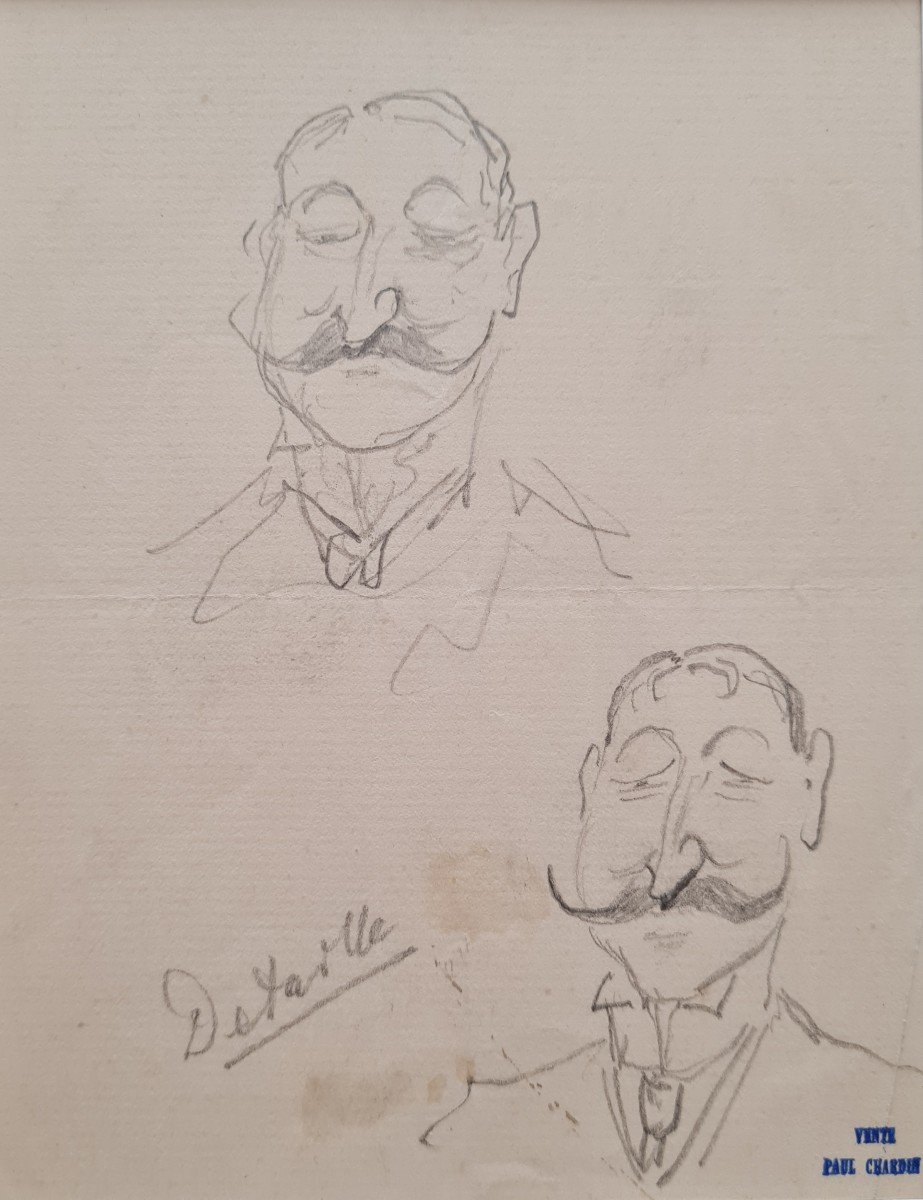 Paul-louis-léger Chardin (1833 – 1917) - Set Of Caricatures-photo-3