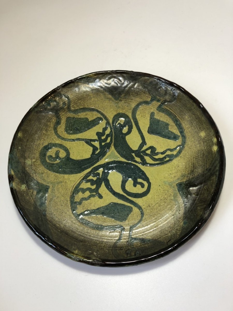 Anne Dangar (attributed) Moly Sabata Art Deco Bird Dish
