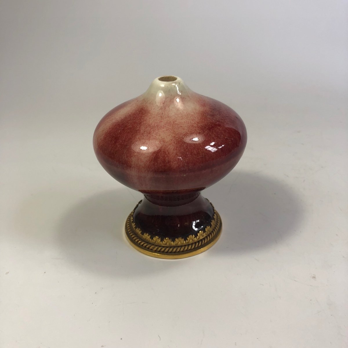 Ernest Chaplet Porcelain Bottle Oxblood Signed  Art Nouveau-photo-3