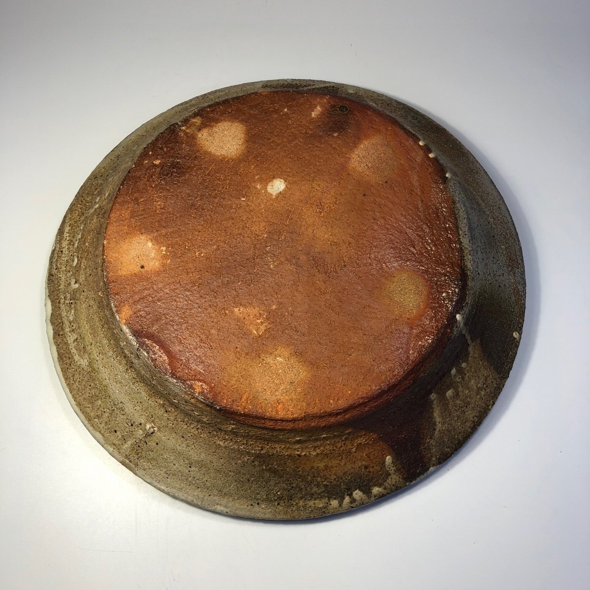 Herv&eacute; Rousseau Grand Plat La Borne gr&egrave;s Cuisson Noborigama c&eacute;ramique-photo-4