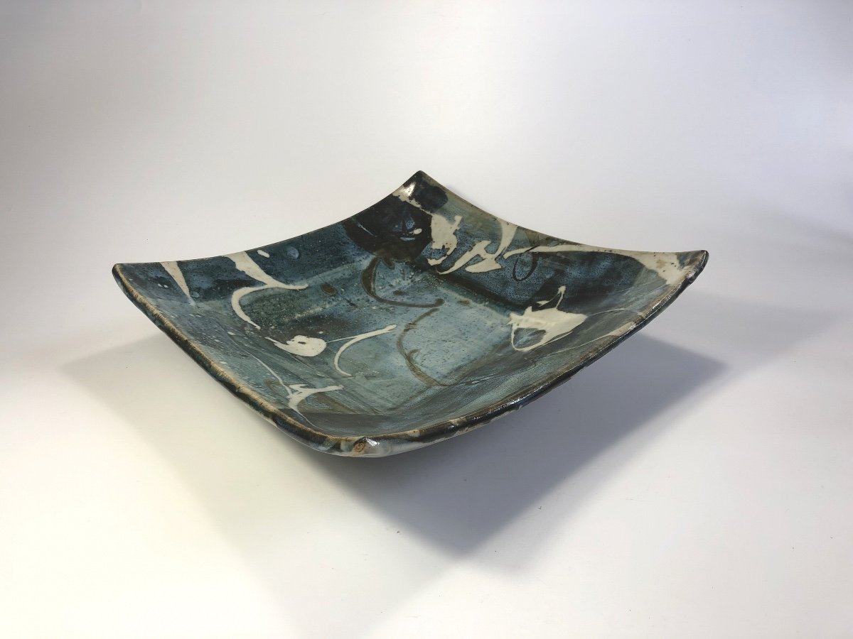 Philippe Dubuc Large Signed Ceramic Dish 35 X 35 Cm