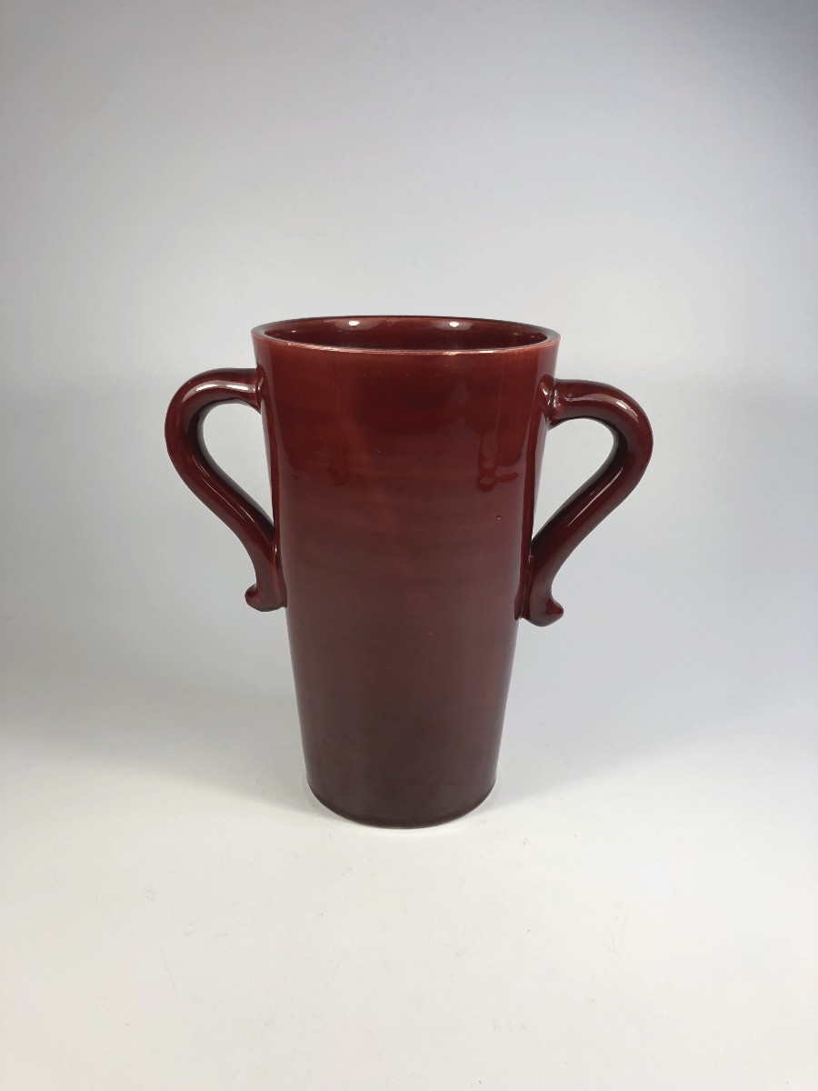André Baud grand vase signé céramique Vallauris 1950