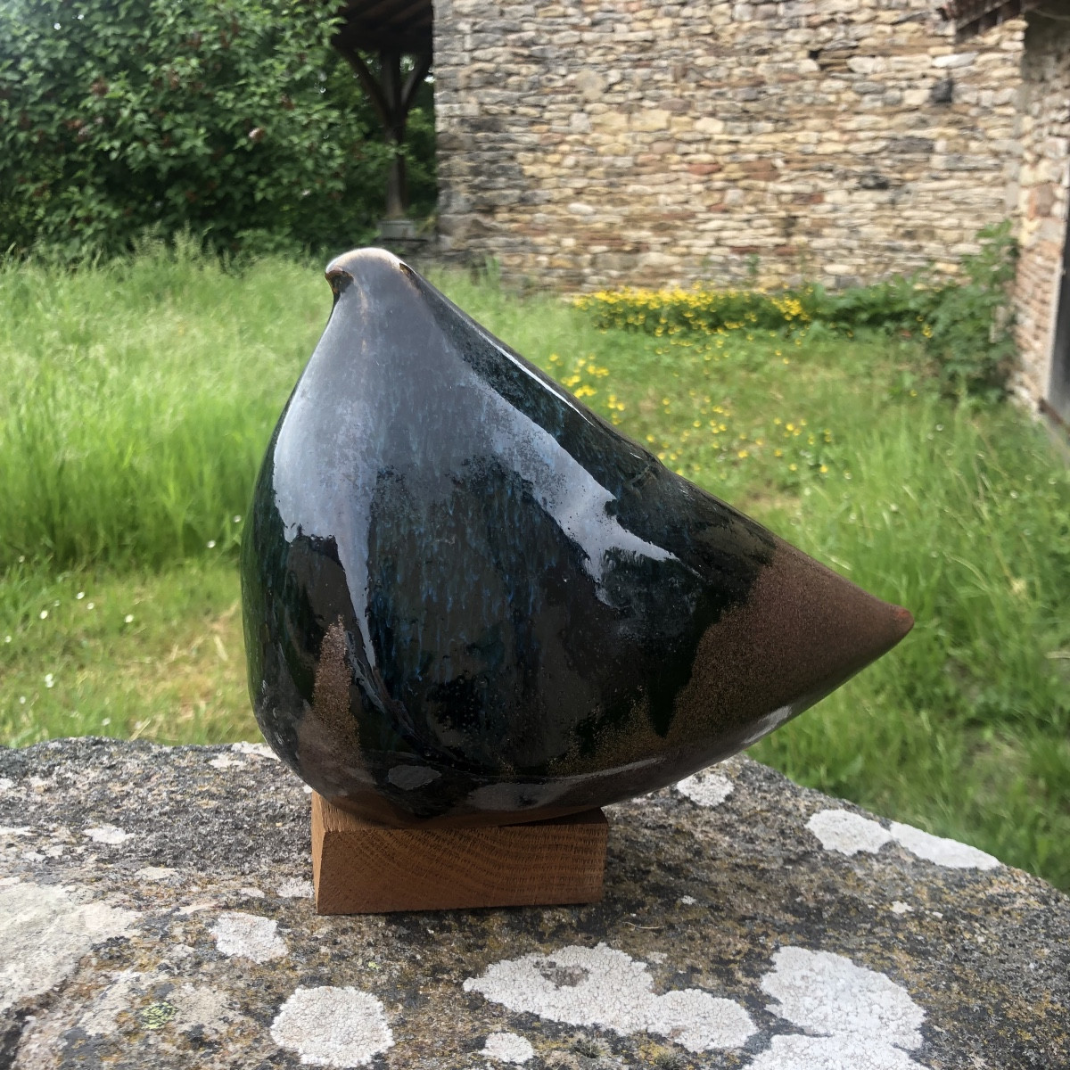 Roger Collet rare sculpture oiseau Vallauris céramique-photo-3