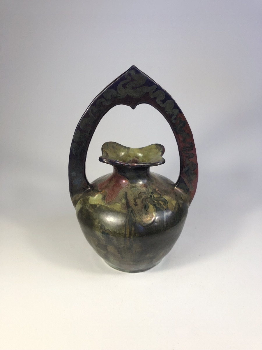 Alfred Renoleau Iridescent Hispano-moresque Vase Angoulême