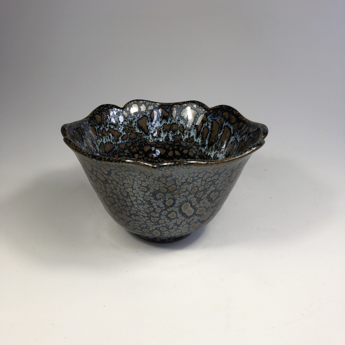 Sylvain Pascal Large Bowl Signed Enamel Oil Drop Ceramic