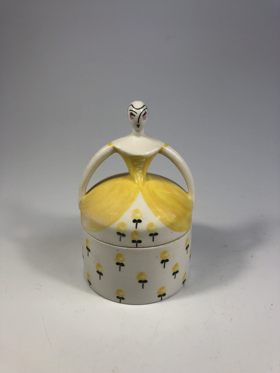 ROBJ boite porcelaine Art Déco signée céramique