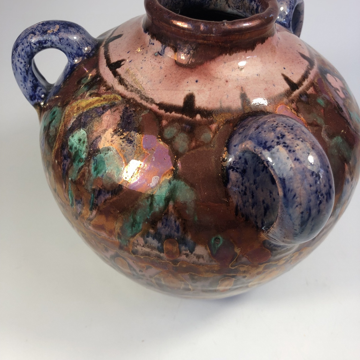 Henri Clay Vase Signed Tunisia Nabeul Orientalism-photo-3
